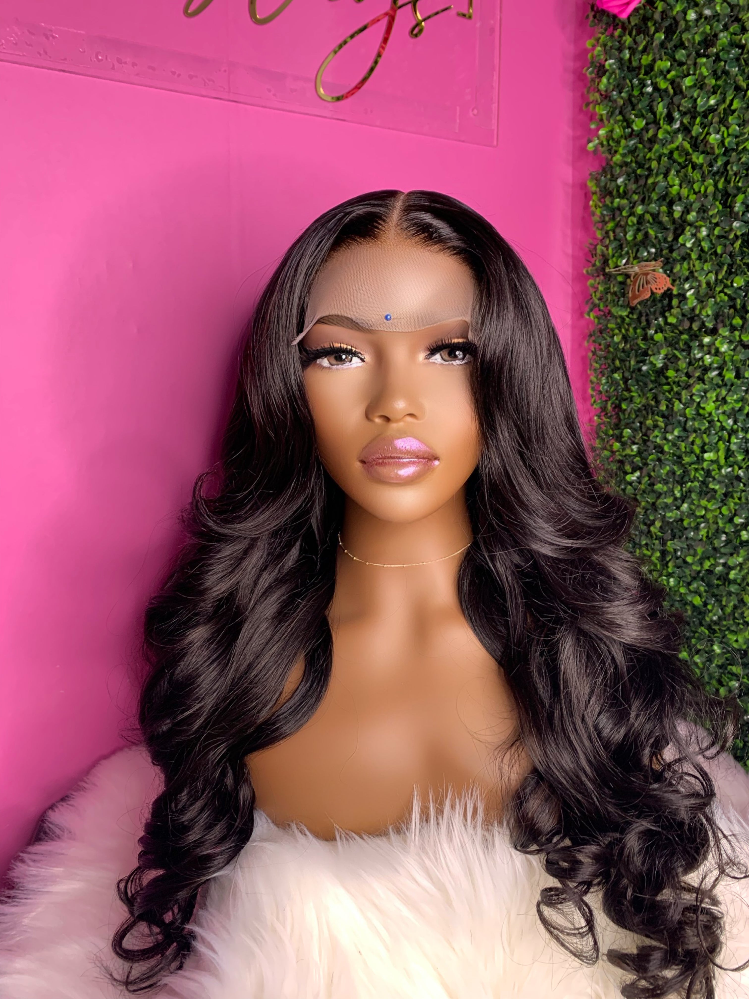 Midnight 26” 5x5 closure human hair wig