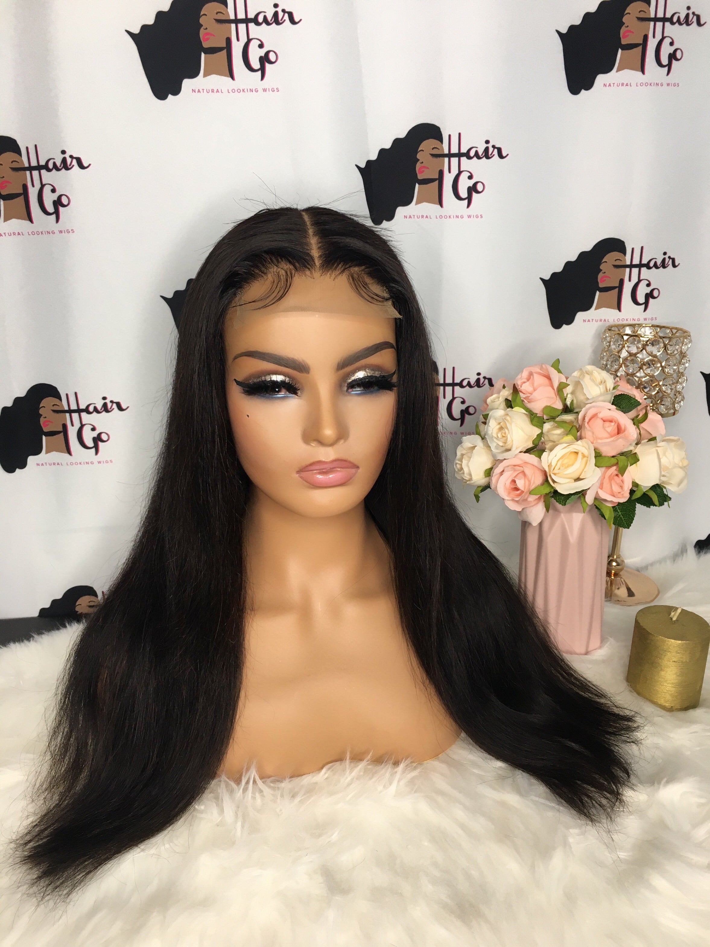 Jade human hair 4x4 closure factory wig Premade