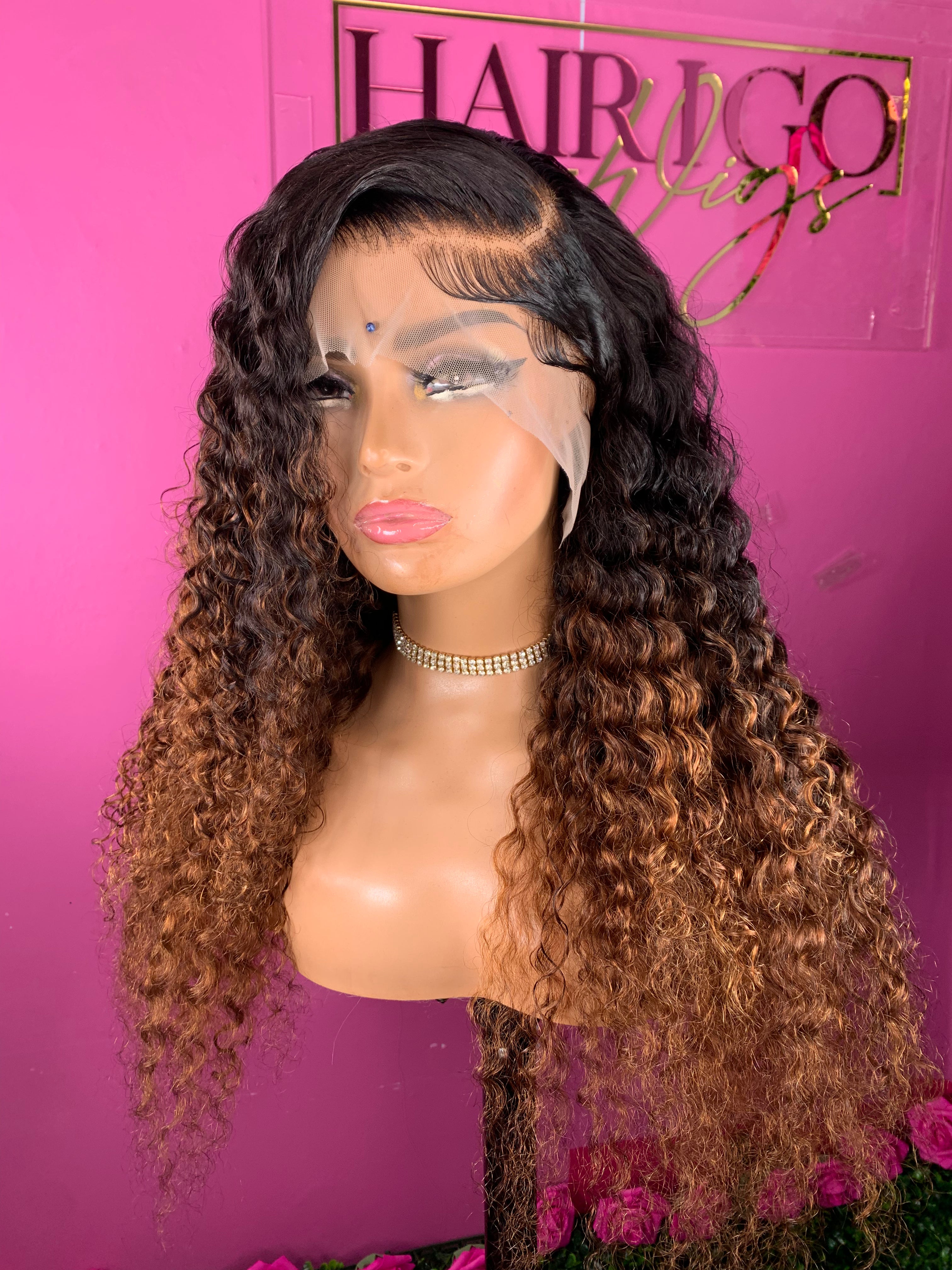 Luna ombré deep wave 22” deep wave human hair