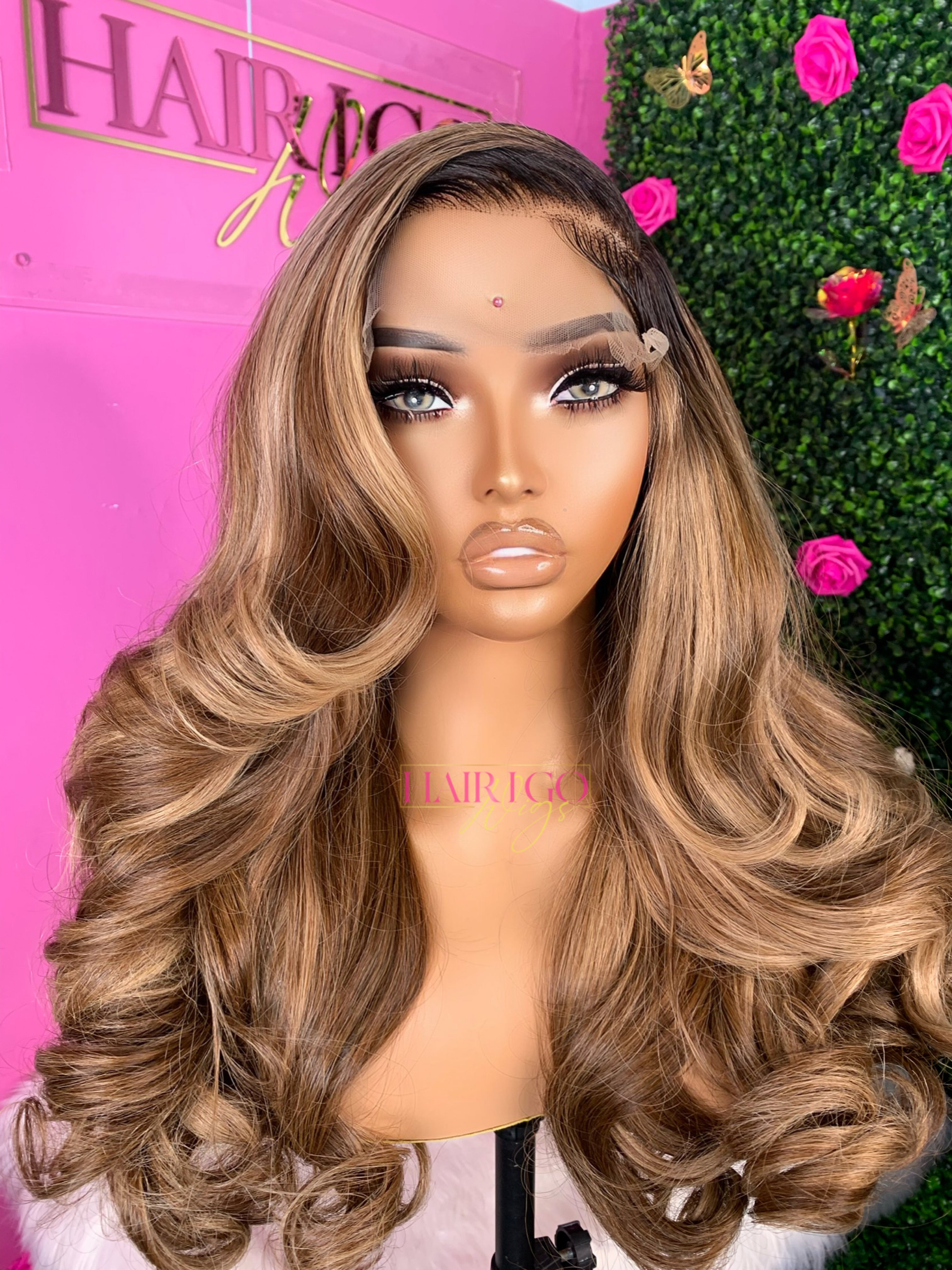 Mariah 22” 6x6 closure raw hair wig