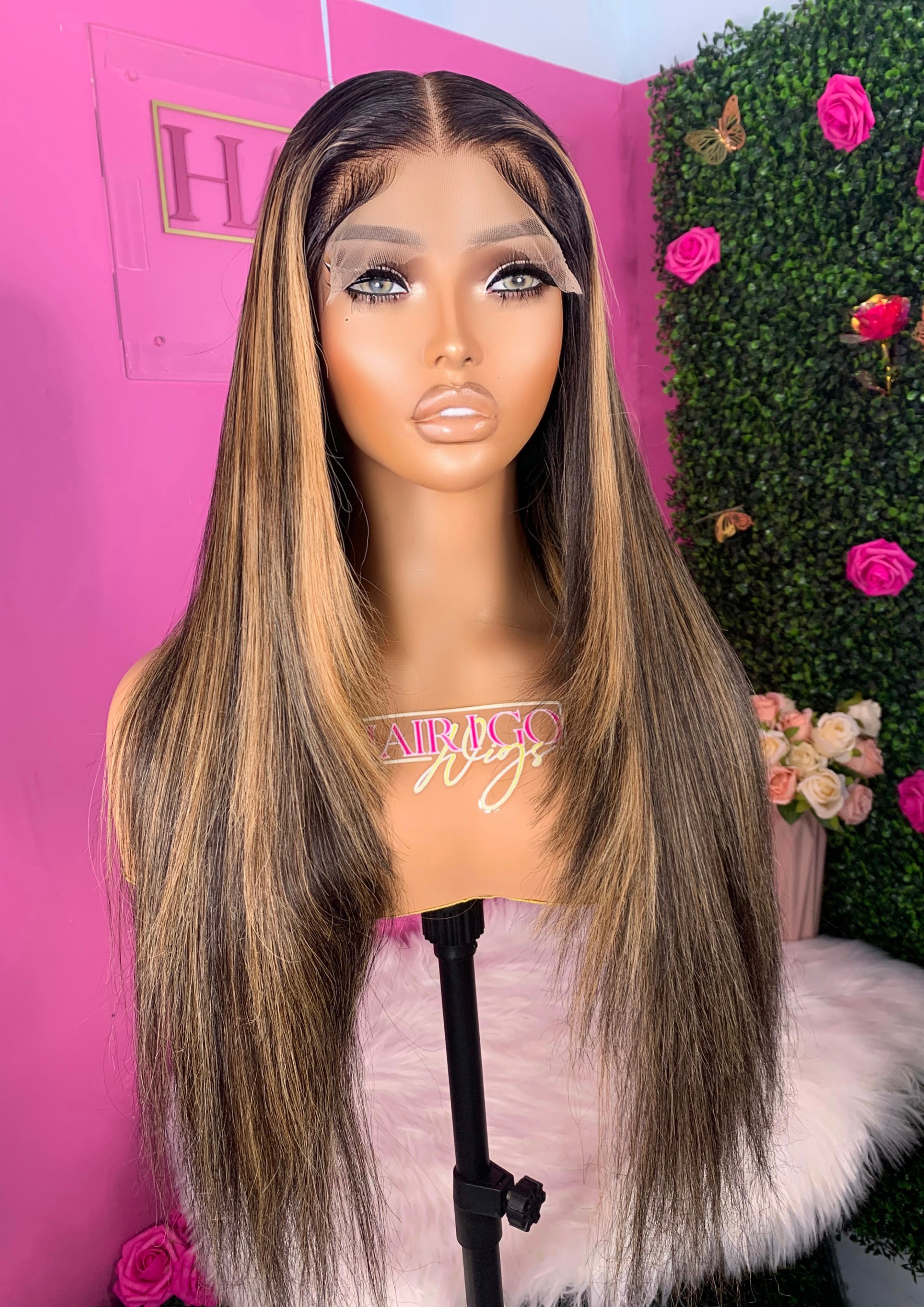 Anderia 22” 5x5 lace closure human hair wig
