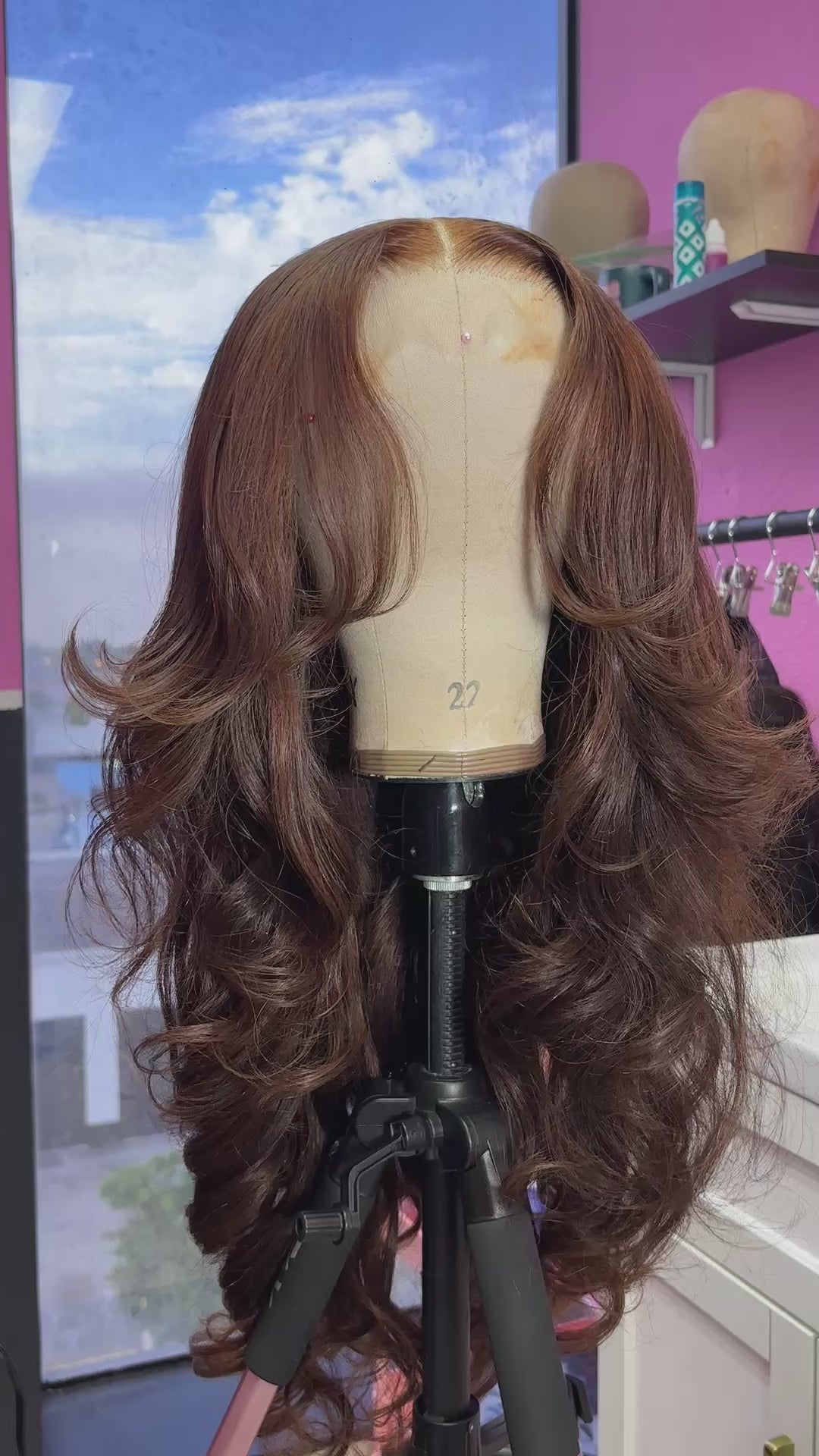 Chocolate layered 6x6 HD closure human hair wig
