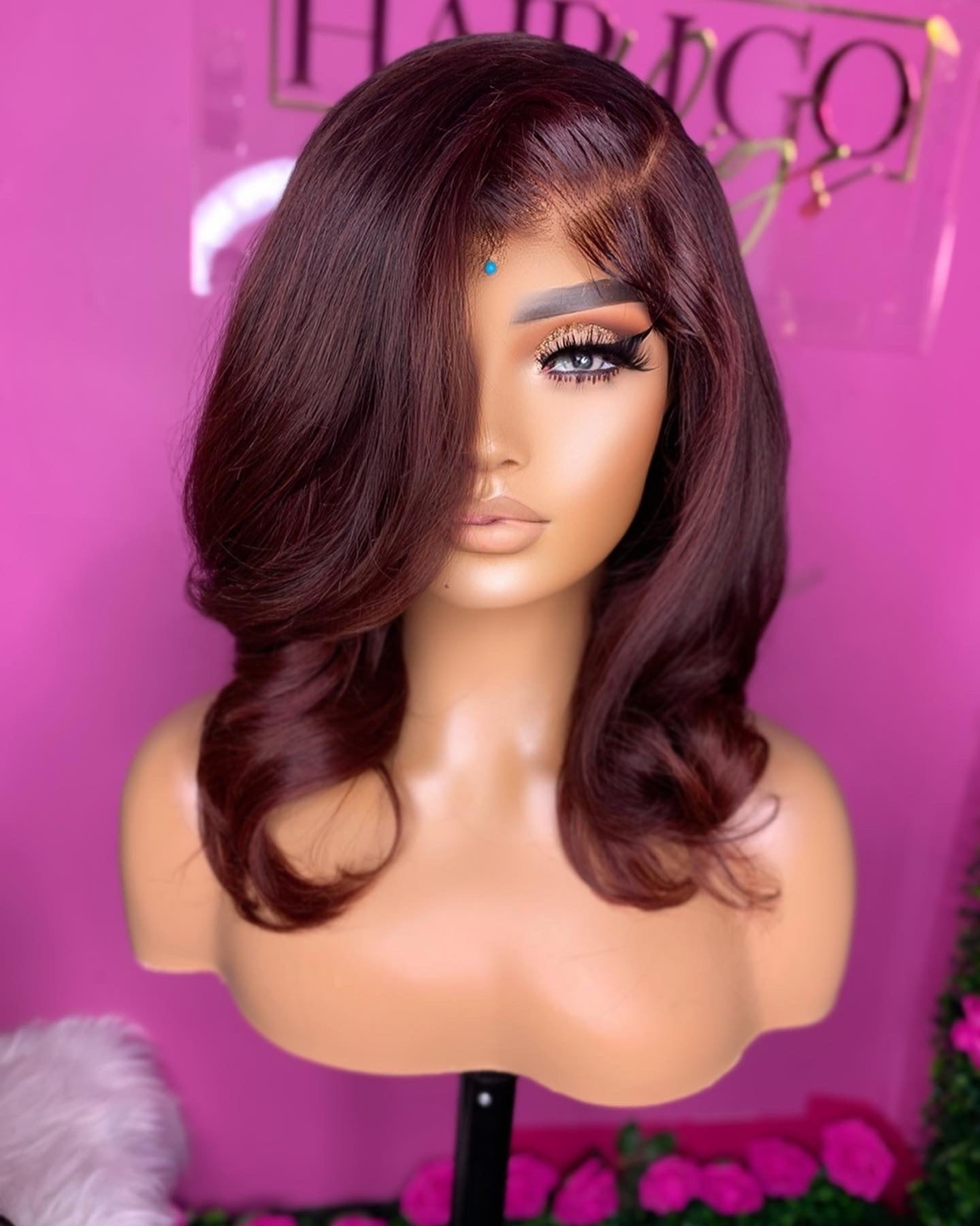 Moore 5x5 closure human hair wig