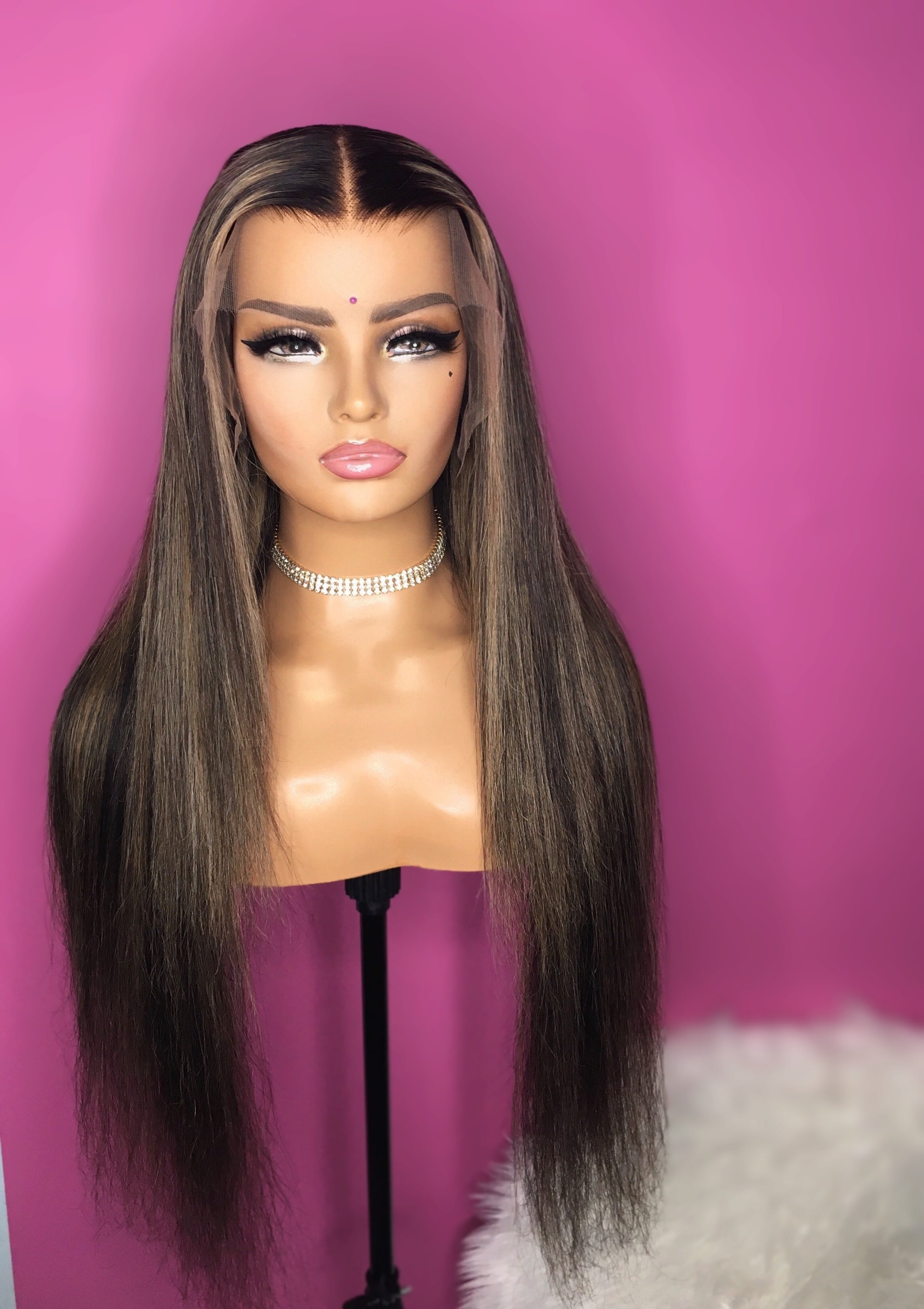 Kim 13x4 High definition (HD)lace frontal  26”  long Pre order