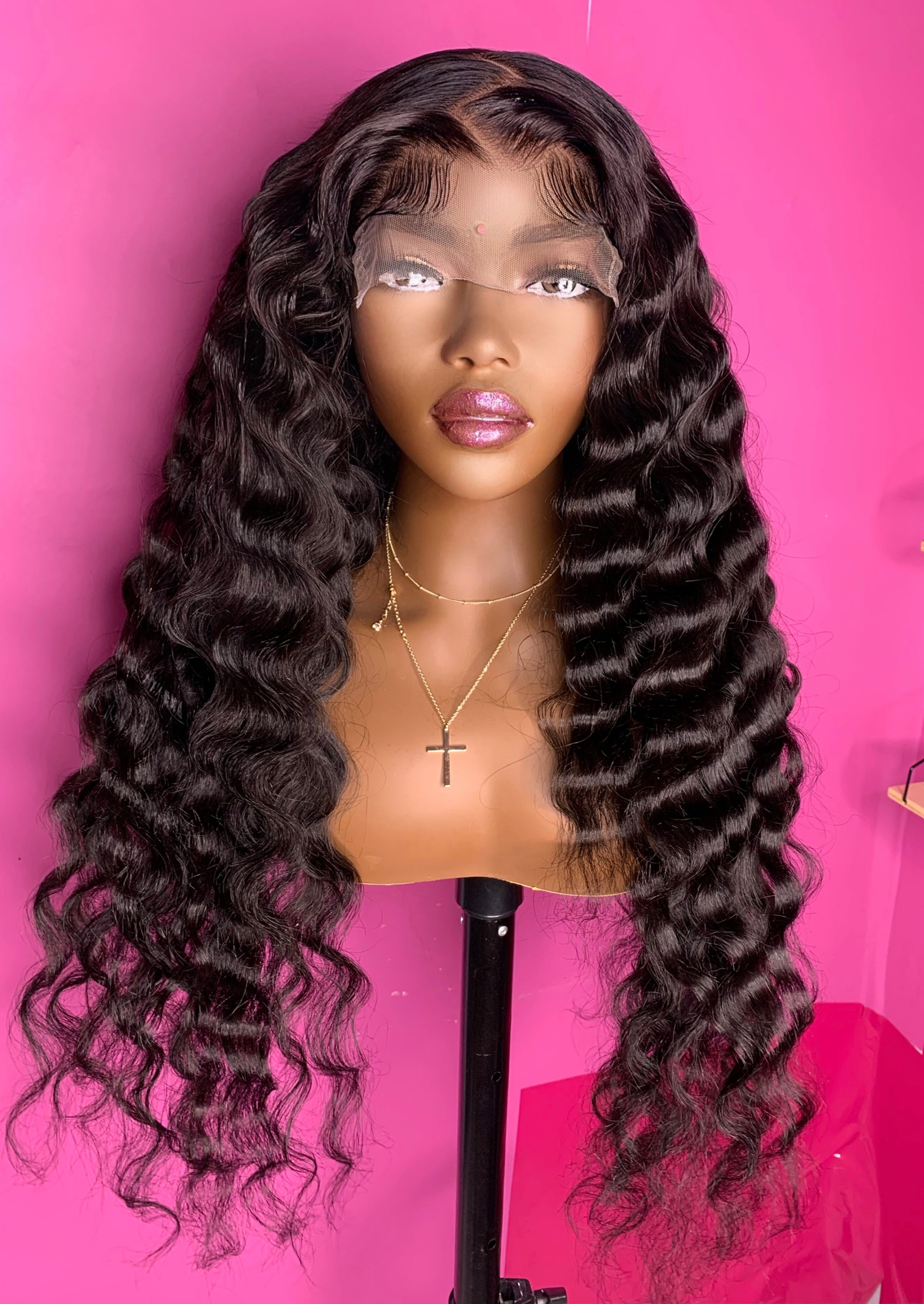Raven 28” long human hair