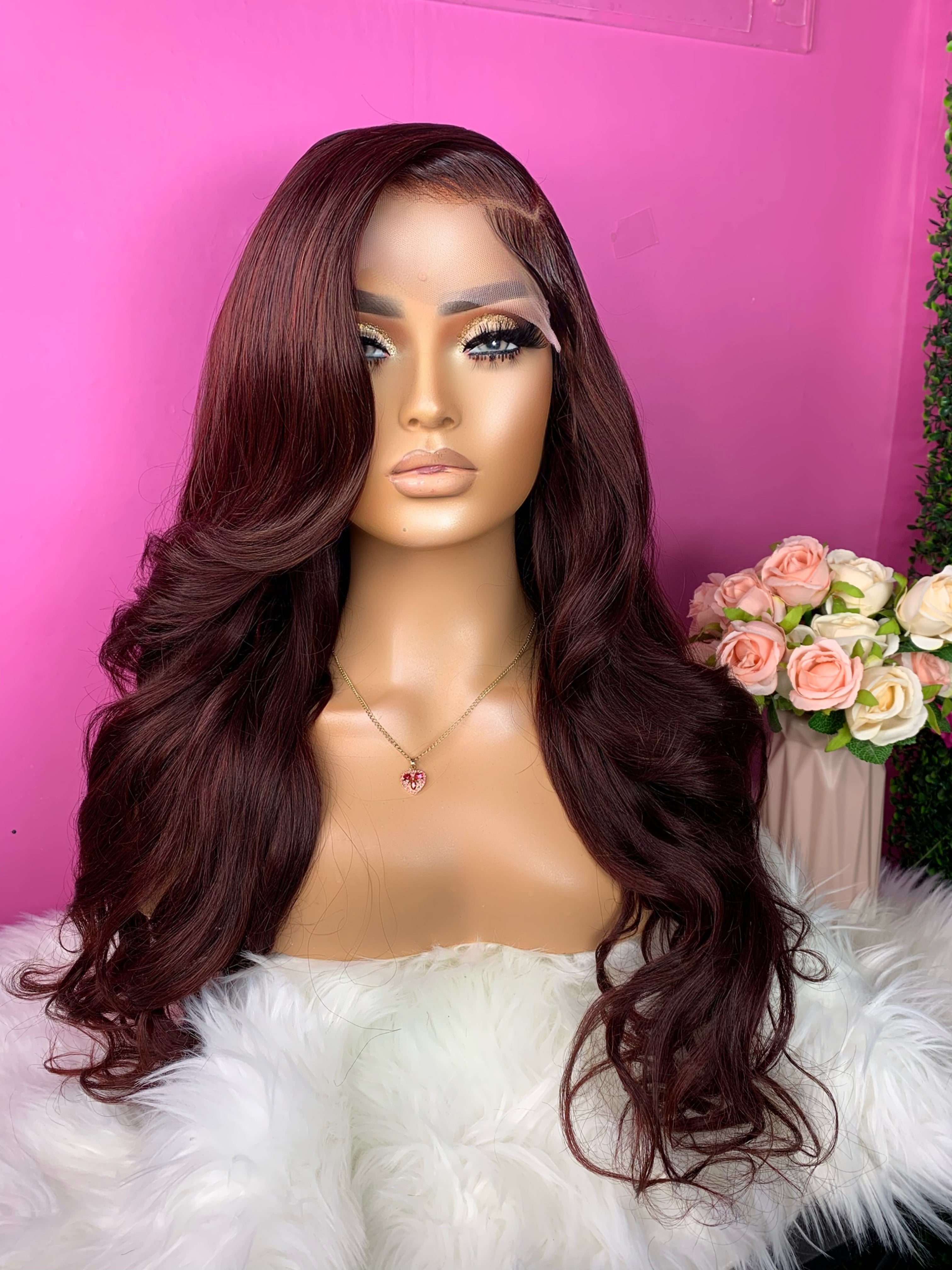 Trisha lista para enviar peluca de cabello humano con cierre de 5x5