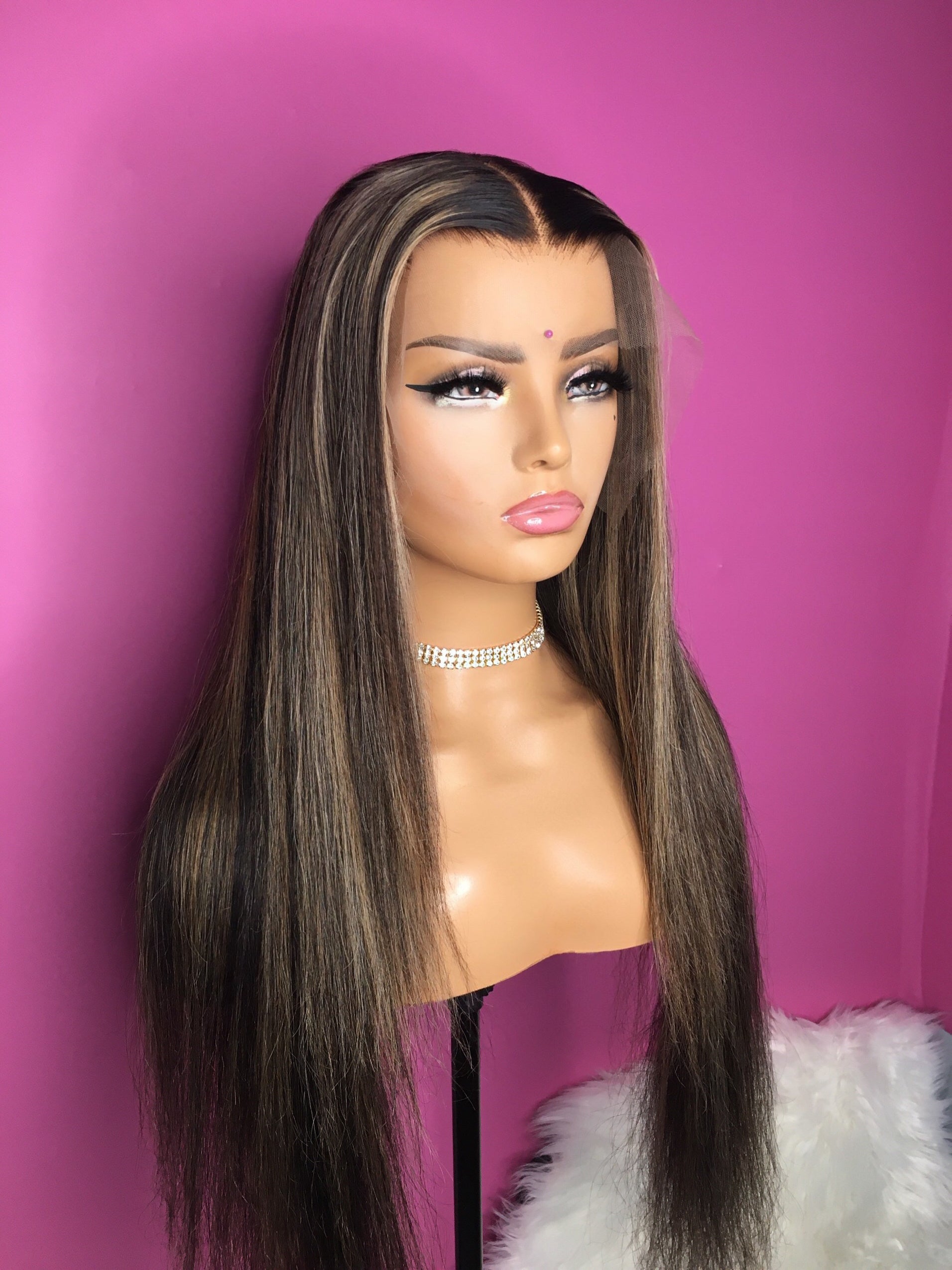 Kim 13x4 High definition (HD)lace frontal  26”  long Pre order