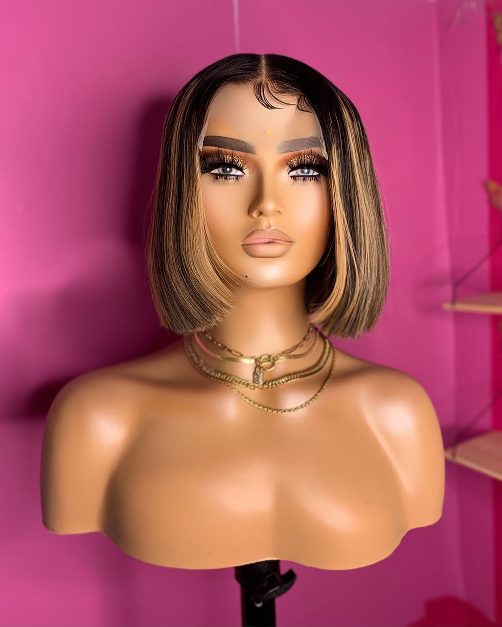 Stephanie 5x5 closure bob human hair wig