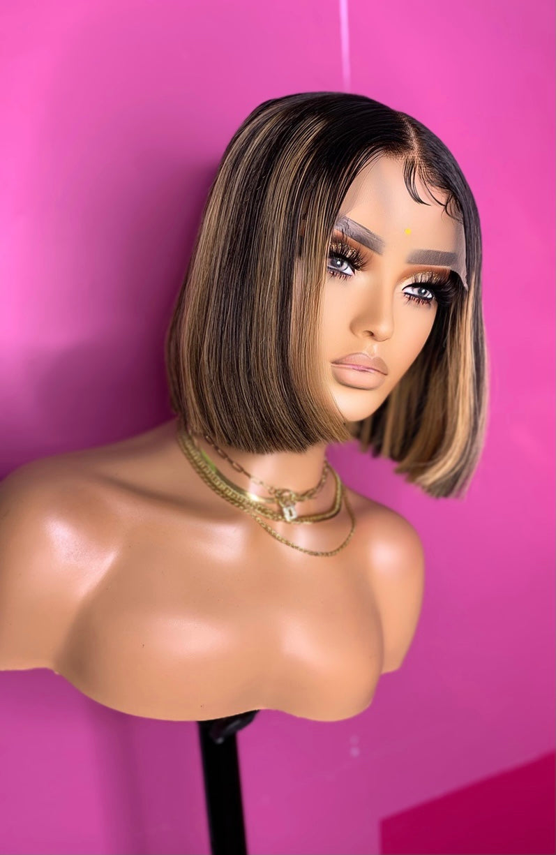 Stephanie 5x5 closure bob human hair wig