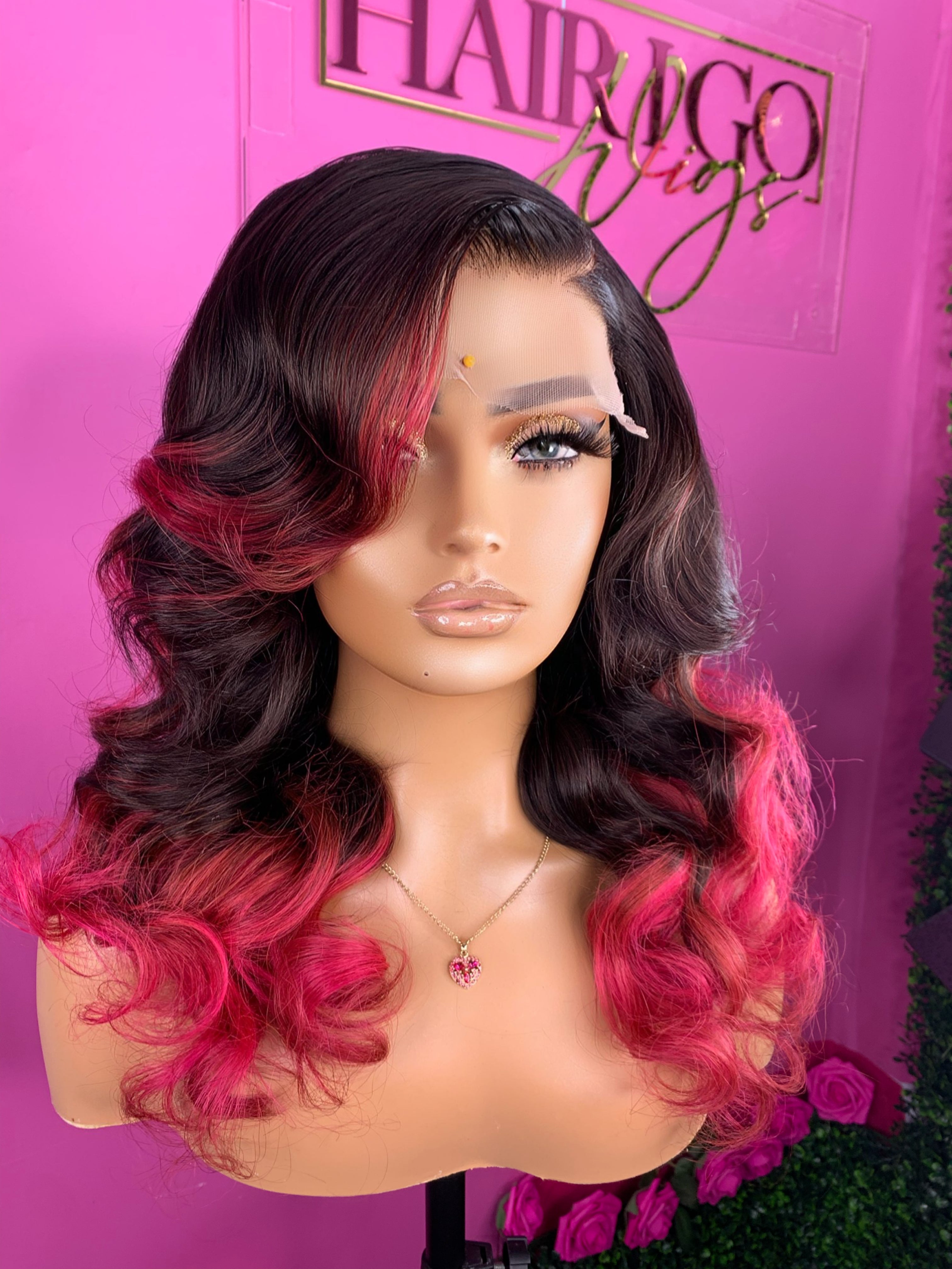 Legally Pink 5x5 closure human hair wig