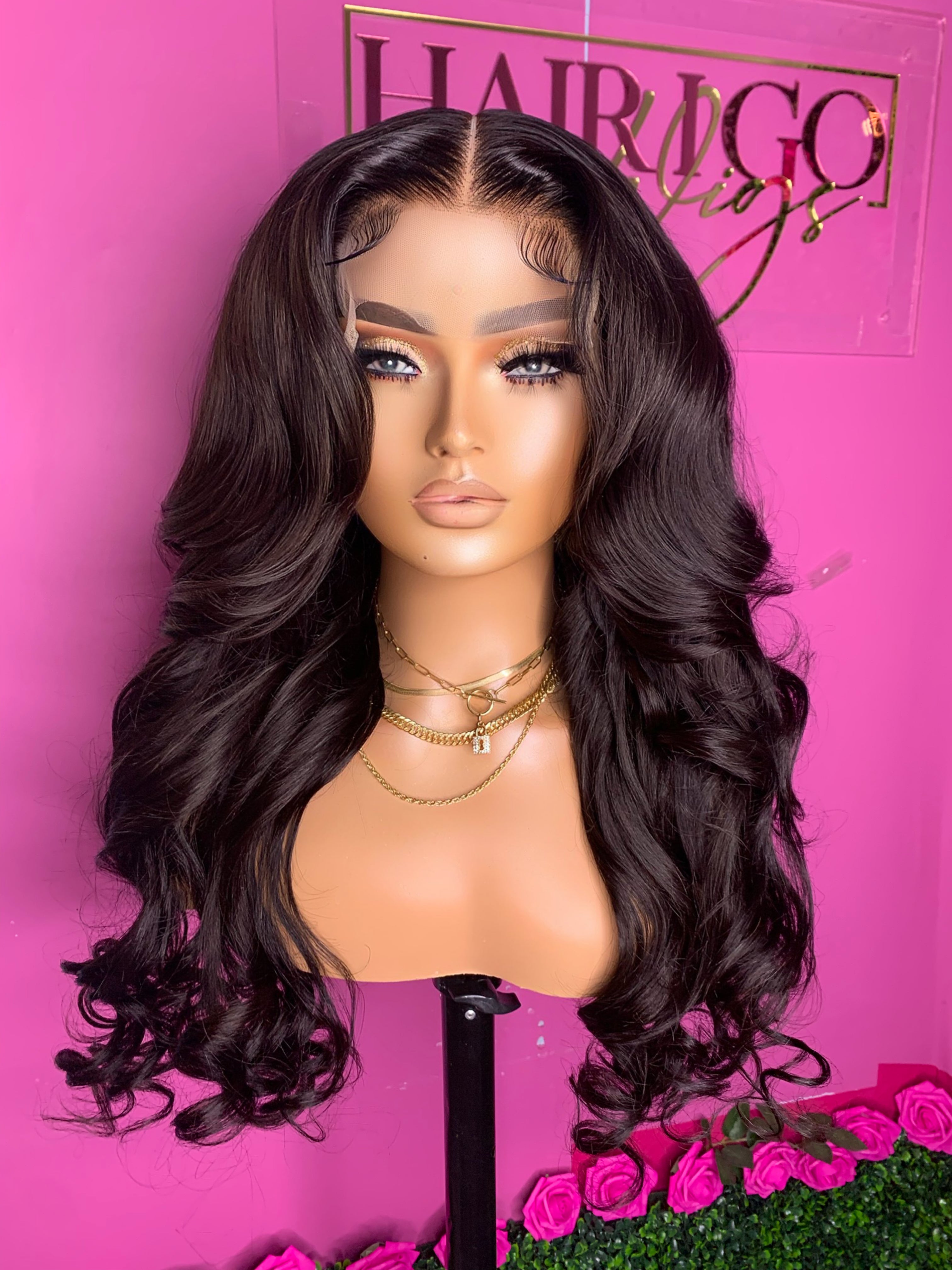 ZARA cabello humano 5x5 cierre de encaje 24"de largo